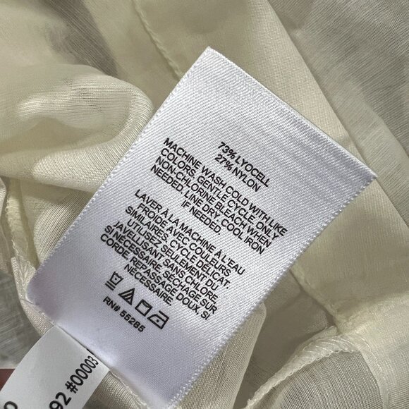 Express White Sheer Button Down Size M - Picture 4 of 4